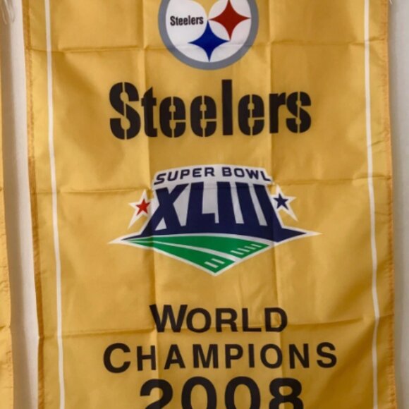NEW Pittsburgh Steelers 3x5 Flag 2008 Super Bowl Champions - Picture 2 of 3